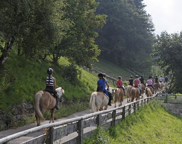 Group rides Sulfner Riding Stable Riding in Hafling