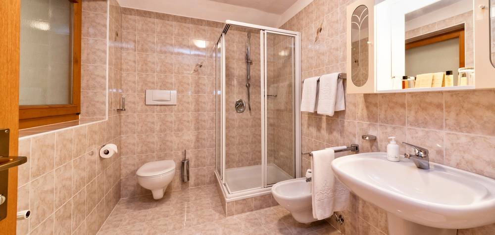 Hotel Hafling Suite Sulfner bathroom shower